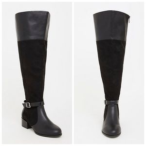 torrid Shoes - Torrid Black Faux Suede Over The Knee Boots 9W torrid Shoes - Torrid Black Faux Suede Over The Knee Boots 9W